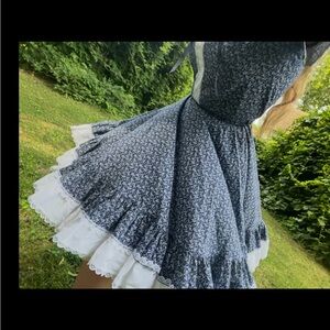 Floral Blue and White Women's Skirt